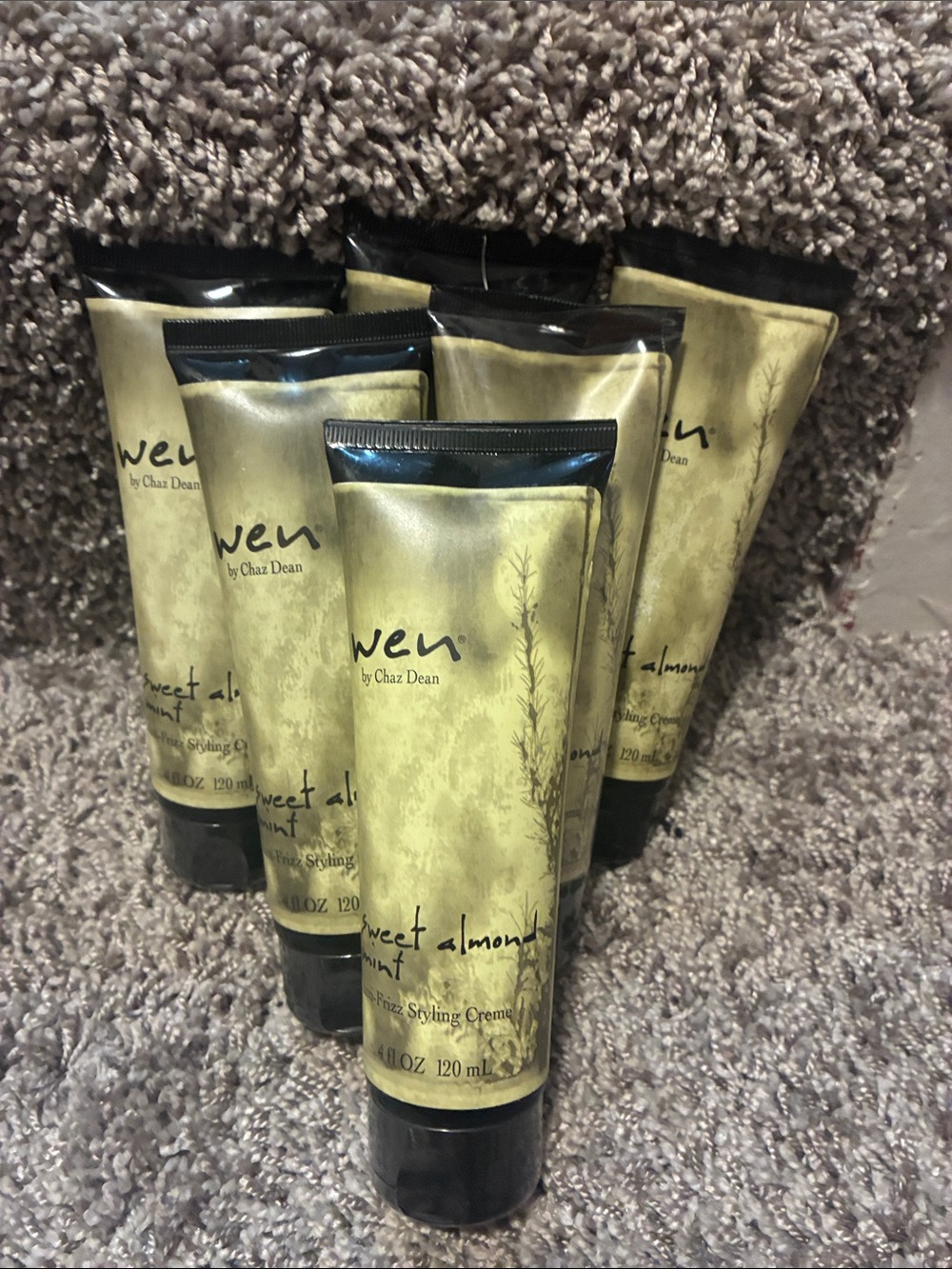 Wen Anti-Frizz Styling Creme Sweet Almond Mint By Chaz Dean Sealed 4oz Lot X6